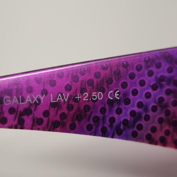 Global Vision Galaxy Lav +2.50 Sunglass Readers Sparkle Purple Glitz - Picture 10 of 11